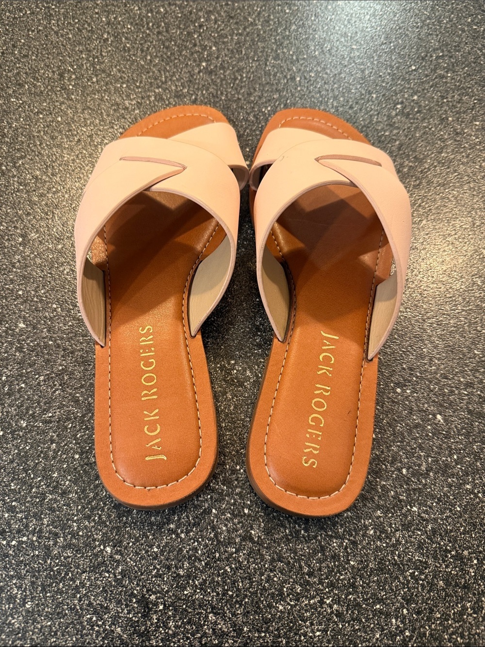 Women’s Jack Rogers Crisscross Slide Sandals in Blush and Tan - size 8.5 - Picture 5 of 5